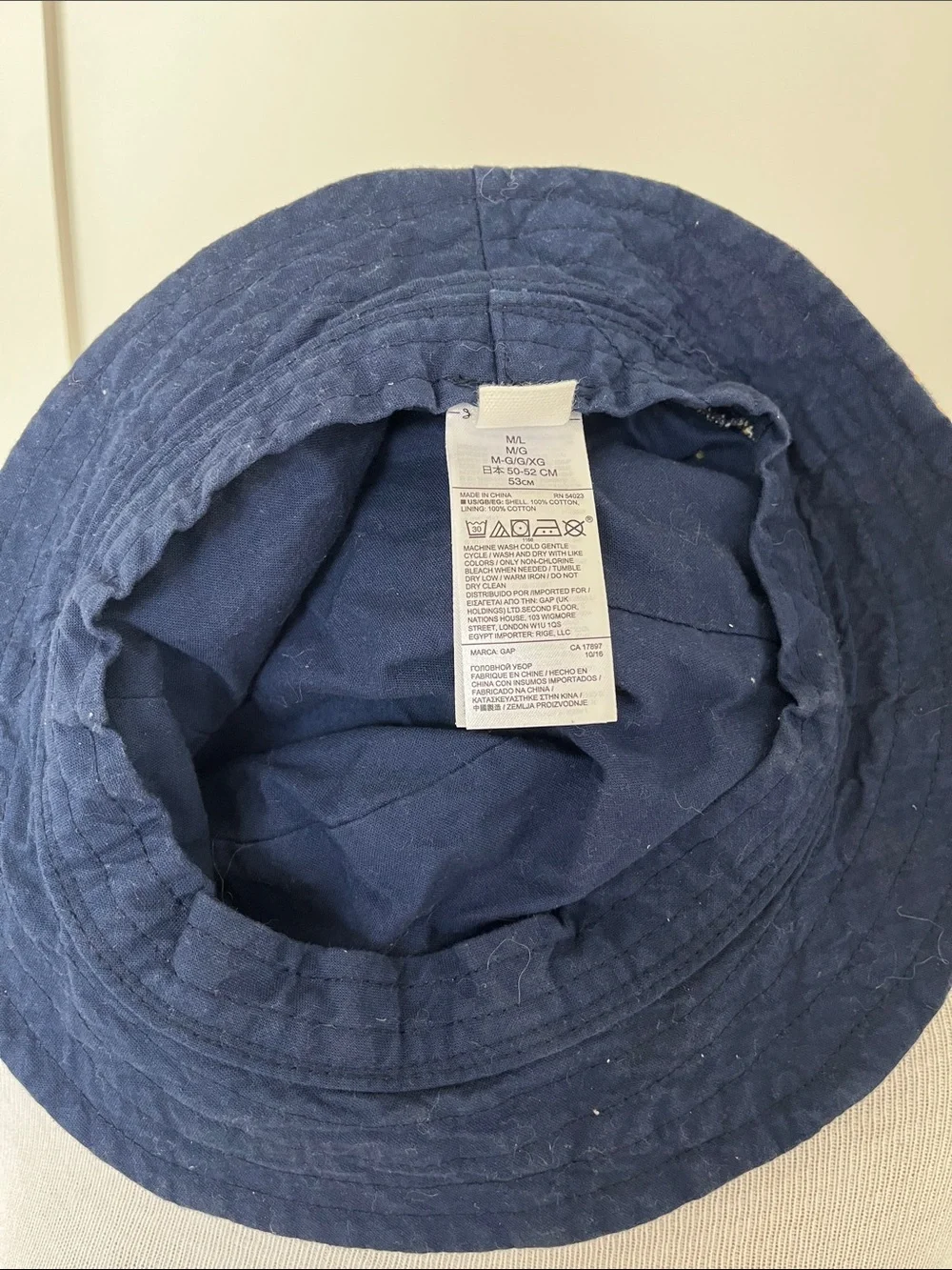 Baby Gap Madras Plaid Bucket Hat Size M L